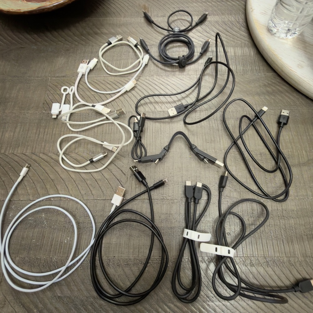 Multiple Charging Cables and 2 Charging Bricks